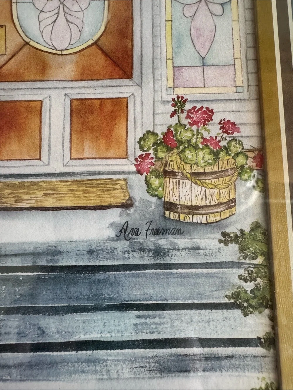 Ann Freeman Carousel Horse Porch Wall Art in Pastel Colors/ Nursery Baby Theme